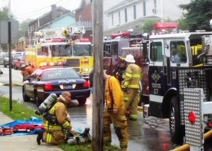 House fire, photo by North Irwin VFD